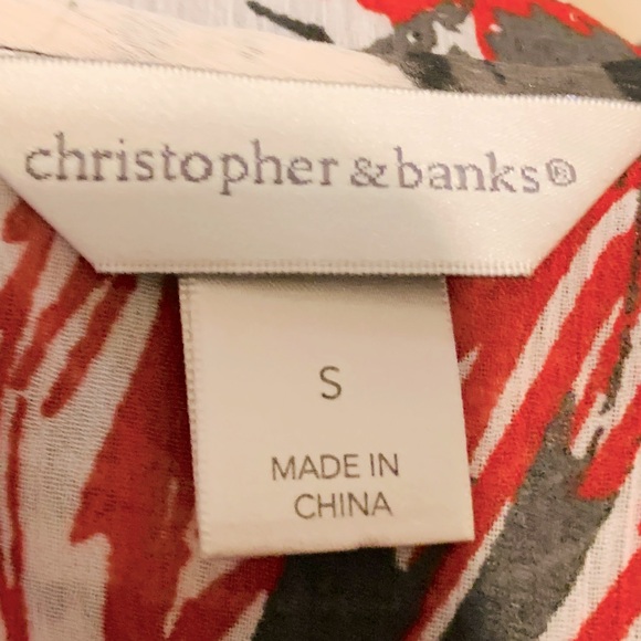 NWOT- Christopher & Banks Button Down Blouse-Size Small. - Picture 5 of 7